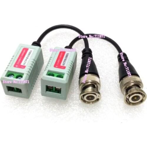 UTP cable Male BNC extension cord 2Pin extend BNC Adapter connector HD CVI TVI CVBS AHD HD Video Balun 2P Bayonet Nut Connector