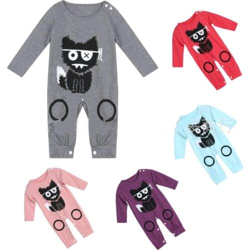 2019 Brand New Fashion Newborn Girl Toddler Infant Baby Boy Romper Long Sleeve Jumpsuit Playsuit Little Boy Outfits Grey Clothes