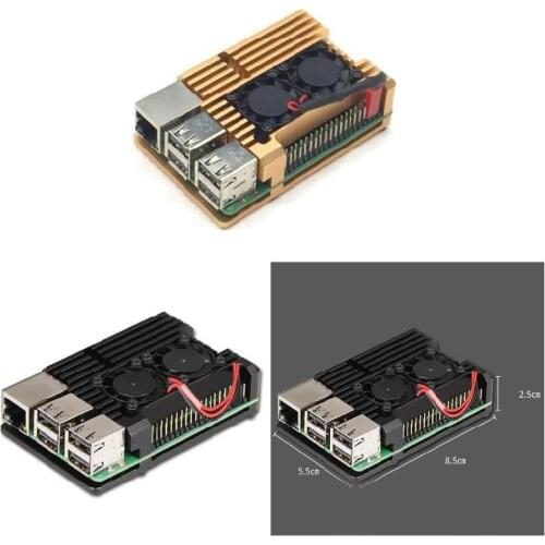 For Raspberry Pi3 Generation B Type 2b/3b Aluminum Alloy Case Enclosure Cooling Fan NK-Shopping