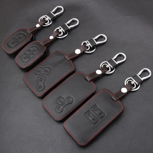 Leather Key Case Cover Holder For Renault Koleos Laguna 2 3 Megane R.S 1 2 3 Sandero Scenic Captur Clio Duster Fluence Kadjar