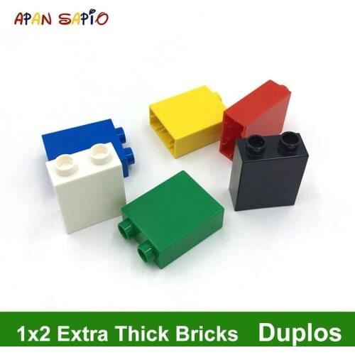Big Size DIY Building Blocks Heightening Bricks 1x2Dot 14PCS Educational Creative Toys for Children Compatible With Brands