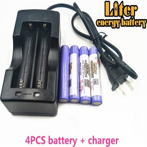 Liter energy battery 3.7V 1500mAh 14650 Rechargeable Li-ion battery + Travel Charger Can be used to LED Flashlight