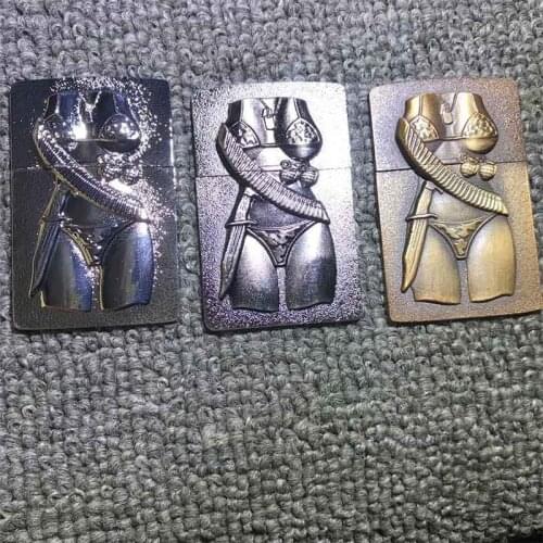 Metal Badge for Kerosene lighter Oil Lighter DIY Handmade Smoker Accessories Gadgets Lighters Decor Accessory Female soldiers