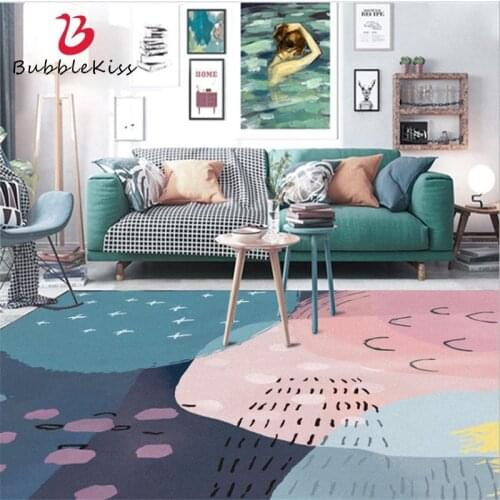 Bubble Kiss Nordic Style Minimalist Cartoon Water Color Pattern Rugs Home Decor Customized Carpets for Living Room Kids Room Mat