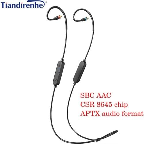 MMCX Wireless Bluetooth aptX AAC SBC CSR8645 Chip Cable for Shure SE215 SE535 SE846 Sport with Mic for Android IOS