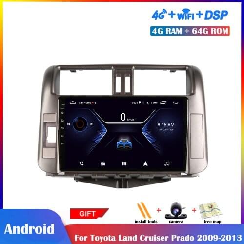 9 inch Android Multimedia Player For Toyota Land Cruiser Prado 150 2009-2013 DSP Car Radio Stereo GPS Navigation Touch Screen