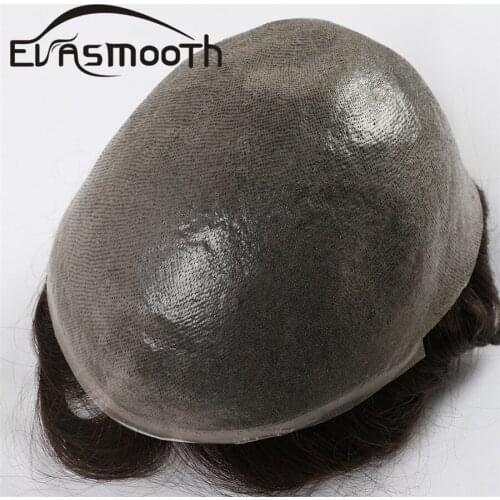 Strong Knot Men Wigs Human Hair Replacement System Men Toupee Thin Skin Hair Toupee 100% Human Hair Prosthesis Natural Male Wig