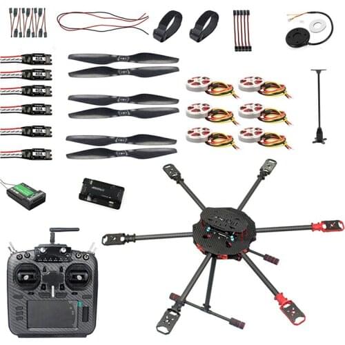DIY Q705 RTF Helicopter Racing Drone Kit T18 PRO /AT9S/FS-i6/AT10 Remote Control APM /PIX Flight Control 40A ESC