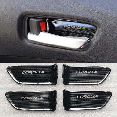 STAINLESS STEEL INNER DOOR HANDLE STICKERS FOR TOYOTA COROLLA 2019 2020 2021 ACCESSORIES