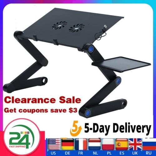 Laptop Table Stand With Adjustable Folding Ergonomic Design Stand Notebook Desk For Ultrabook Netbook Tablet With Mouse Pad
