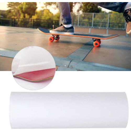 Non-slip Skateboard Sandpaper Transparent Skateboard Oiliness Sandpaper Accessory for Skating Board Longboarding Skateboarding