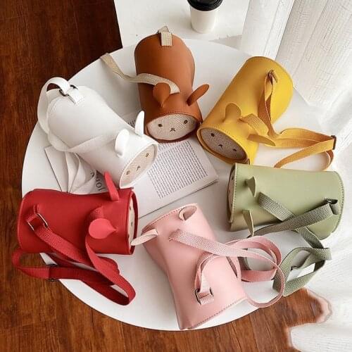 Fashion Women Shoulder Bag Female Bucket Bag Cartoon Rabbit Handbag Pattern Single-Shoulder Bag Crossbody Bag