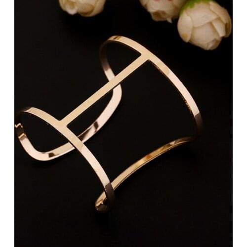 2016 New design steampunk gold cuff bangles for women sexy bracelet