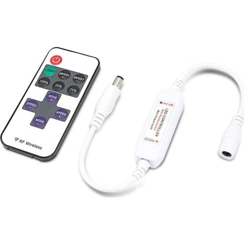 Single Color Led Dimmer DC 5V 12V 24V 12A Mini Dimming Strip Light Controller for 5050 3528 3014 2835 LED Lamp Tape