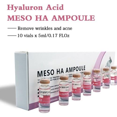 10 vials 5ml Cross-linked HA Hyaluronic Acid Pure Micro Molecular Mesotherapy Collagen Hyaluronic Acid Whitening BB Cream Serum