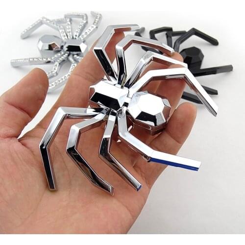 Plastic Spider Sticker Chrome Custom Car Emblem 3D Car Logo
