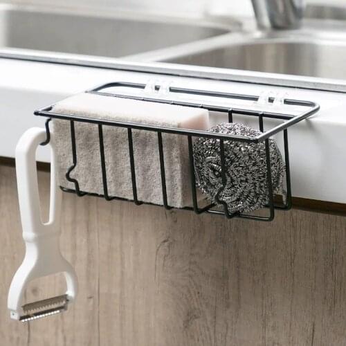 Household items nail-free and non-perforated kitchen sponge drain rack, sink rag cleaning ball rack
