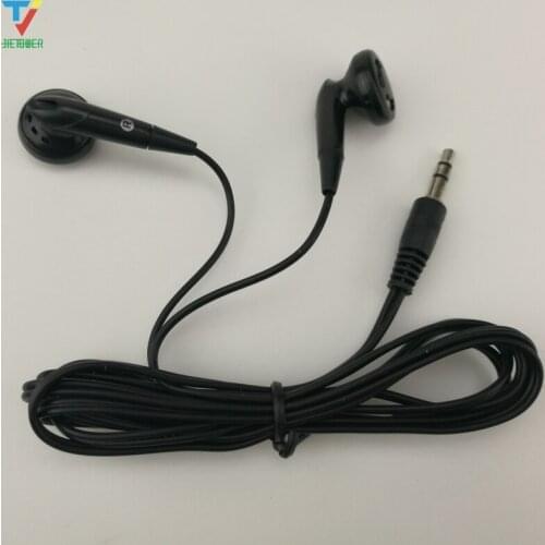 Promotion Item Earphone Widely Use In Hospital,fitness Center,hotel,travelling Bus,school 1.2 M Black Earphone 300pcs