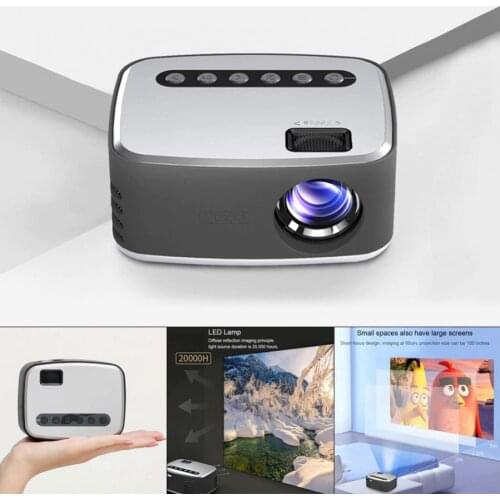 T20 Mini Projector Home LED Portable Video Player Cinema Miniature Projector Small Projector 1080P HD Projection