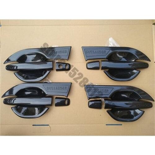 High quality ABS Charcoal Door handle Protective covering Cover Trim for Mitsubishi Outlander 2013-2020 Car styling