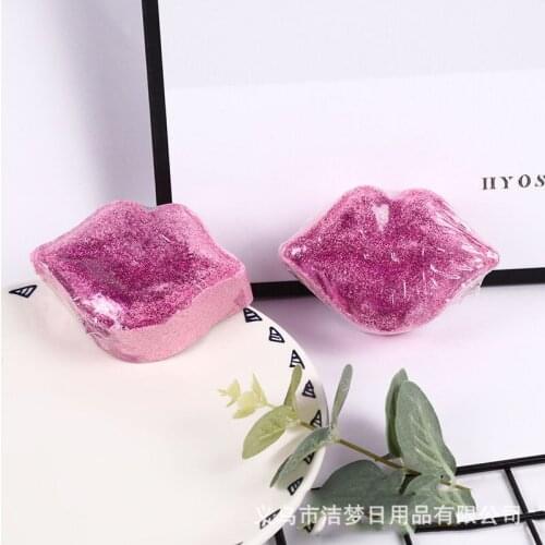 Lip Style Hot Pink Bath Bomb Skin Bath Salt Handle Bombs Ball Swim Christmas Gift Spa Gift Wedding Decoration Party