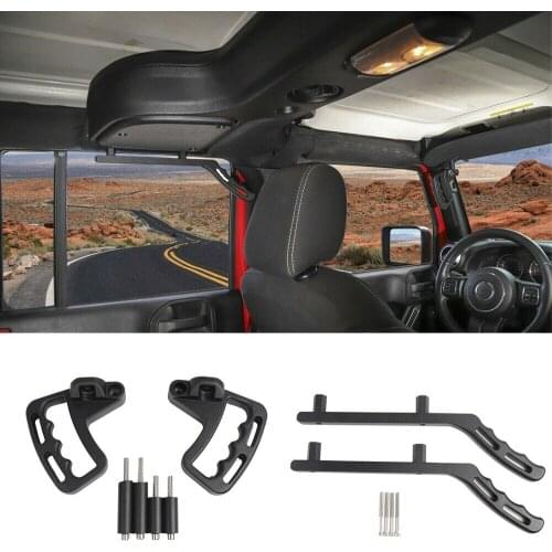 1Set Front & Rear Roll Bar Grab Handles Kit for 2007+ for Jeep JK Wrangler Unlimited