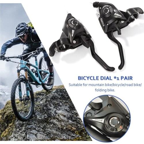 1Pair 21/24 Speed Bicycle Shifter Brake Conjoined Derailleurs Mountain Road Bike Cycling Disc Handle Shifter Levers