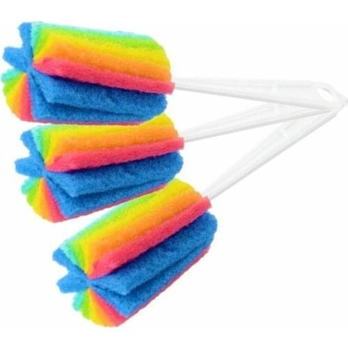 1/2/3 PCS Colorful Water Bottle Cup Mug Glass Washing Sponge Cleaning Brush Scrubber with Handle Cleaning Utensils Brush Glass
