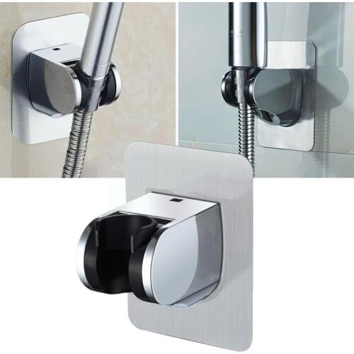 1PC Adjustable Self-adhesive Handheld Strong Suction Mounted Shower Wall Hand Held Bracket Bathroom Home Holder T9K6