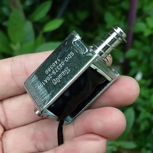 1PC Through-type impact-type push-pull DC24V 0.25A DC electromagnet 0837S electromagnet Magnetic Materials without screw hole