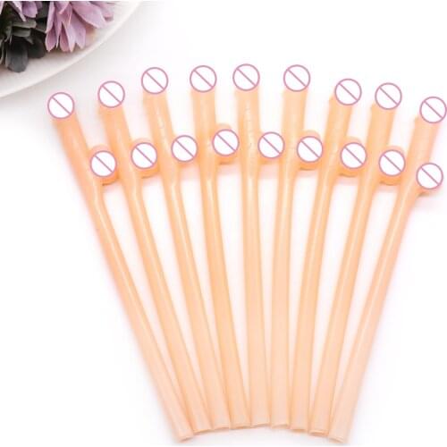 10/20/30/40/50PCS Hen Party Penis Straws Novelty Nude Night Willy Bride Shower Sexy Straw for Bar Bachelorette Party Supplies