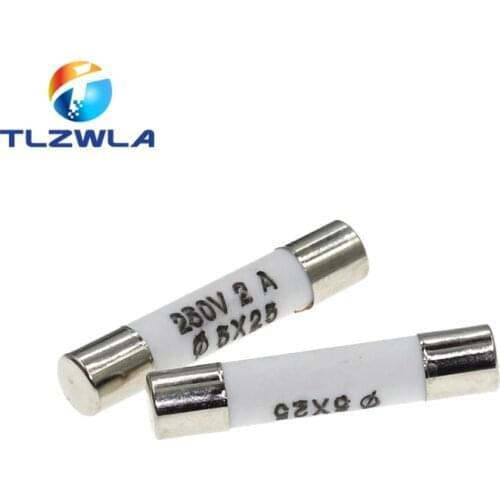 10PCS RO55 Fast Blow Ceramic Fuse 5*25mm Fuse 250V 0.5A 1A 2A 3A 4A 6A 8A 10A 15A 20A 25A 30A 5x25
