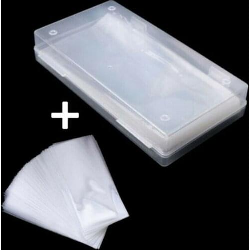 100pcs Coin Holders with Box Paper Money Album Currency Banknote Case Storage Bag Transparent Collection Boxes Holder 15x7cm