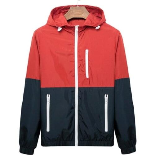 2020Casual Male Blouse Spring Light Jacket New Arrival With Hood Contrast Zipper Until Cheap Outward Jackets