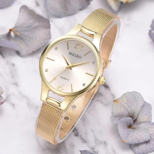 2021 Burst Diamond-encrusted Scale Alloy Mesh with Fashion Womens Watch Elegant Fashion Quartz Watch Watches for Women