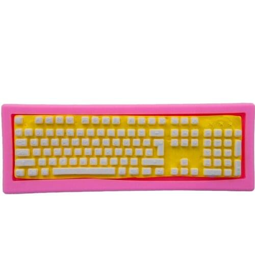 3D Silicone mold Mini Keyboard Shape Chocolate Mold Fondant Cake tools Silicone Mold kitchen Baking mold F0654