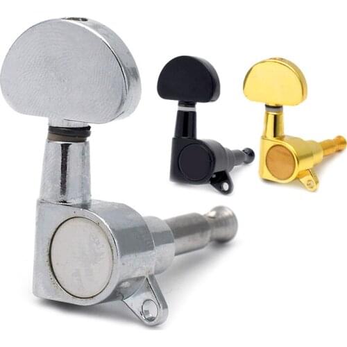 6 pcs Big Semicircle Shape Handle Locking String Guitar Tuning Pegs Tuner Machine Heads for Acoustic Electric Guitar