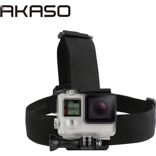 AKASO Elastic Adjustable Head Strap Mount For Go pro Hero 4 3 2 Cameras Accessories with anti-slide glue
