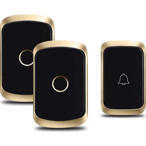 CACAZI Home Welcome Wireless Doorbell 433Mhz 300M Range 36 Songs Waterproof Cordless LED light Door Bell Chimes US EU UK Plug