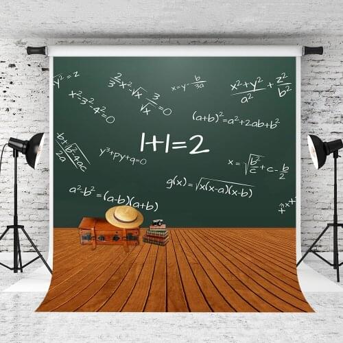 VinylBDS Straw Hat Suitcase Photographic Background Back To School Professional Photography Backdrop Children Seamless Backdrop