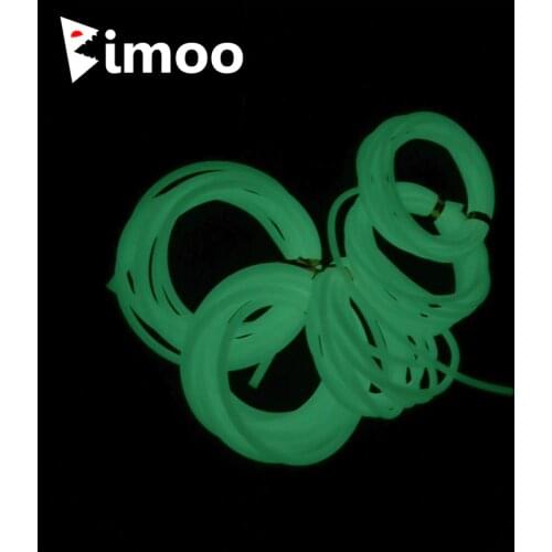 Bimoo 2m/bag Premium Soft Fishing Silicone Lumo Tube Green Glow Fishing Rubber Tube with High Brightness & Long Lumo Period
