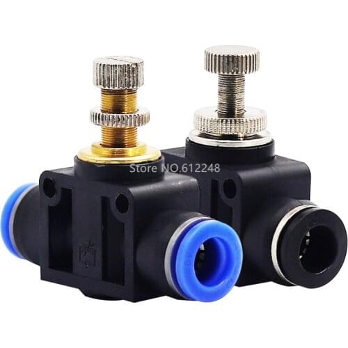 50PCS MPA PA SA LSA4 LSA6 LSA8 LSA10 LSA12 Push In Quick Connector Air Pneumatic Speed Controller