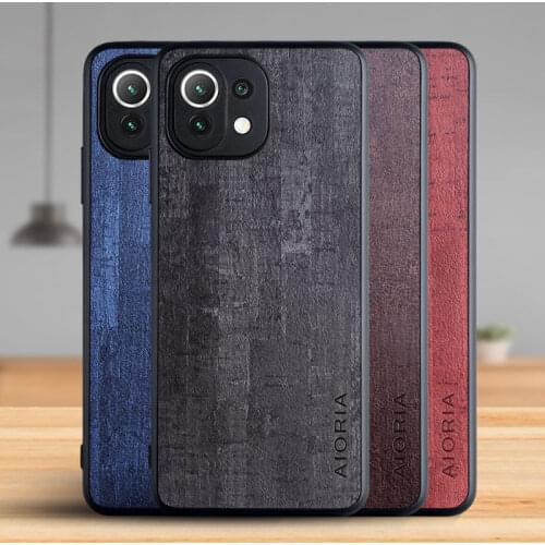 Case for Xiaomi Mi 11 Lite 5G Funda Luxury Vintage Bark pattern Leather Phone Cover for xiaomi mi 11 lite 5g case Coque