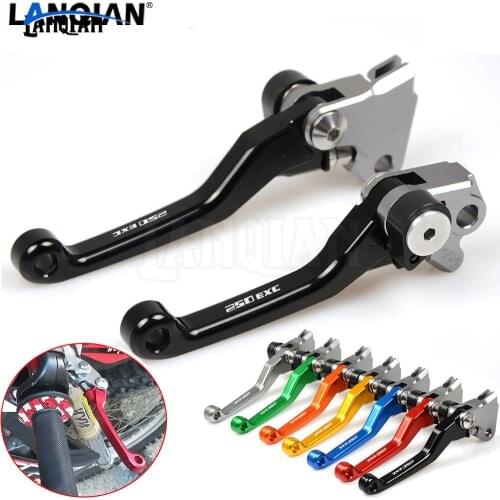 CNC Laser Printing Motorcycle Dirt bike Pivot Brake Clutch Levers For 250 EXC/EXC-F 2014-2018 250EXC/250EXC-F Accessories