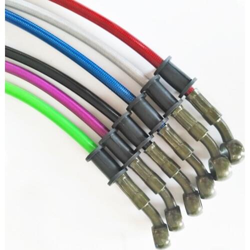 Motorcycle Dirt Bike Braided Brake Hose Line Steel Brake cable Hydraulic Banjo pipe 270mm-1500mm for motorcycle Universal Racing
