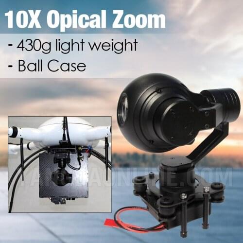Ball case 1080P 10X Zoom Camera for Drone and UAV Drone Camera Gimbal Stabilizer for Aerial Inspection Rescue Surveillance