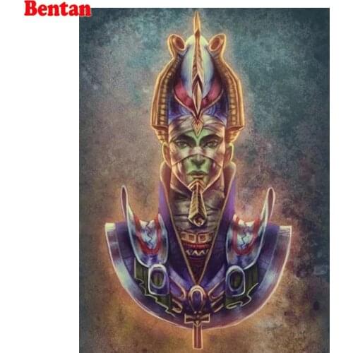 Needlework Diamond Painting Egyptian pharaoh portrait Diamond Embroidery Drill Rhinestone Mosaic Picture by numbers hobby gift