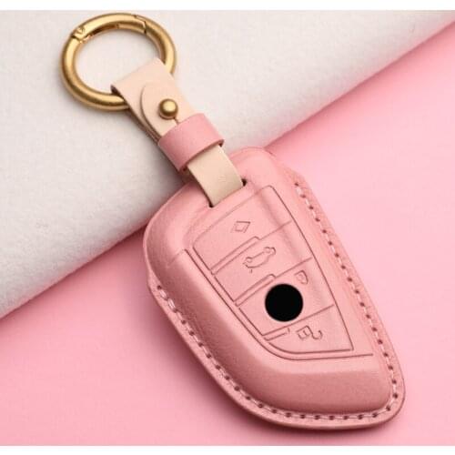 Leather Key Case Cover Protective Key Shell Skin For BMW F30 F20 X1 X3 X5 X6 X7 E30 E34 E90 E60 E36 E39 E46 520 525 F18 1 3 5 7