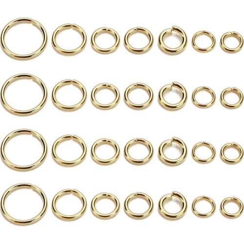 200Pcs/Lot Stainless Steel Open Jump Rings 4/5/6/7/8mm Gold Silver Split Rings Connectors For DIY Jewelry Making