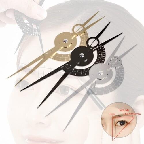 Microblading Equidistant Eyebrow Mapping Ruler Eyebrow Tattoo Positioning Tool Brow Permanent Makeup Measuring Assist Compass